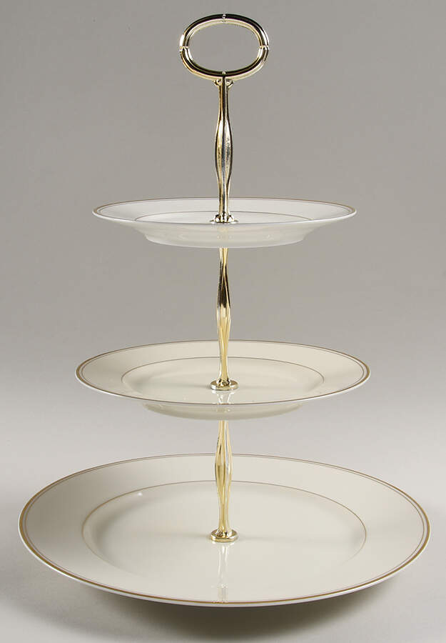 Trousdale 13 7/8"-14 1/4" 3-Tiered Serving Tray(DP,SP,BB) HC by Mikasa-1