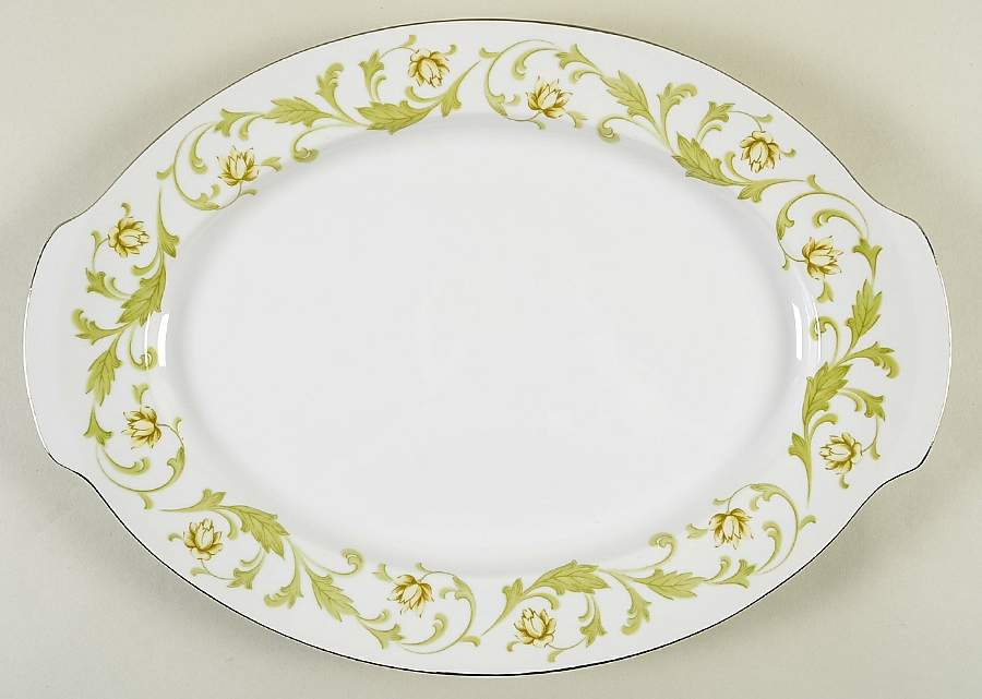 Trousseau (9362, Fine China) 17" Oval Serving Platter by Mikasa-1