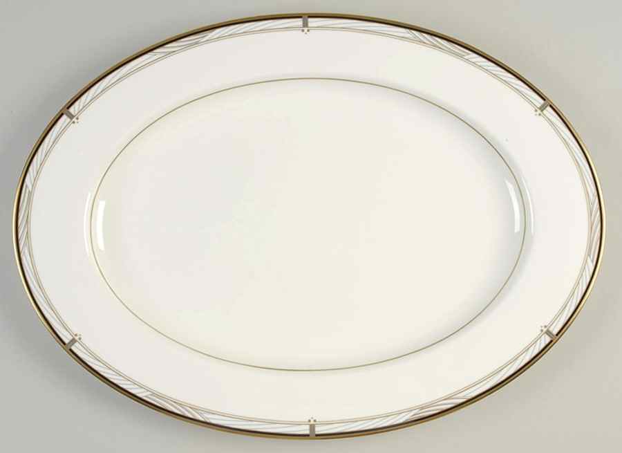 Tuscany Black 17" Oval Serving Platter by Mikasa-1