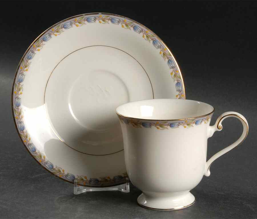 Tulip Twirl Footed Cup & Saucer Set by Mikasa-1