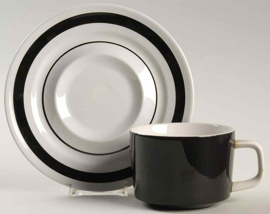 Tuxedo Flat Cup & Saucer Set by Mikasa-1