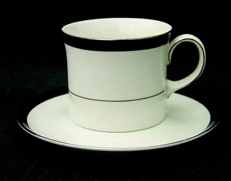 Tuxedo Flat Cup & Saucer Set by Mikasa-1