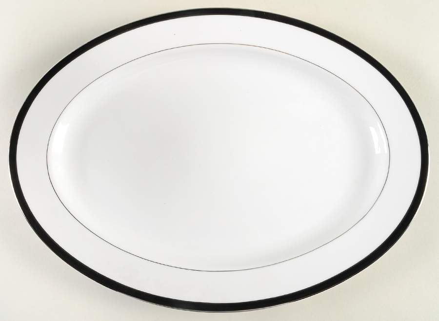 Tuxedo 16" Oval Serving Platter by Mikasa-1