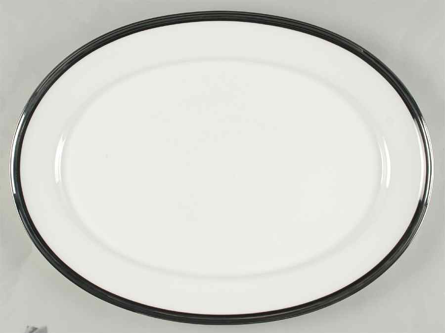 Tuxedo 16" Oval Serving Platter by Mikasa-1