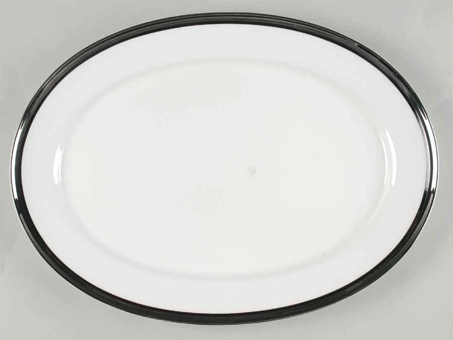 Tuxedo 14" Oval Serving Platter by Mikasa-1