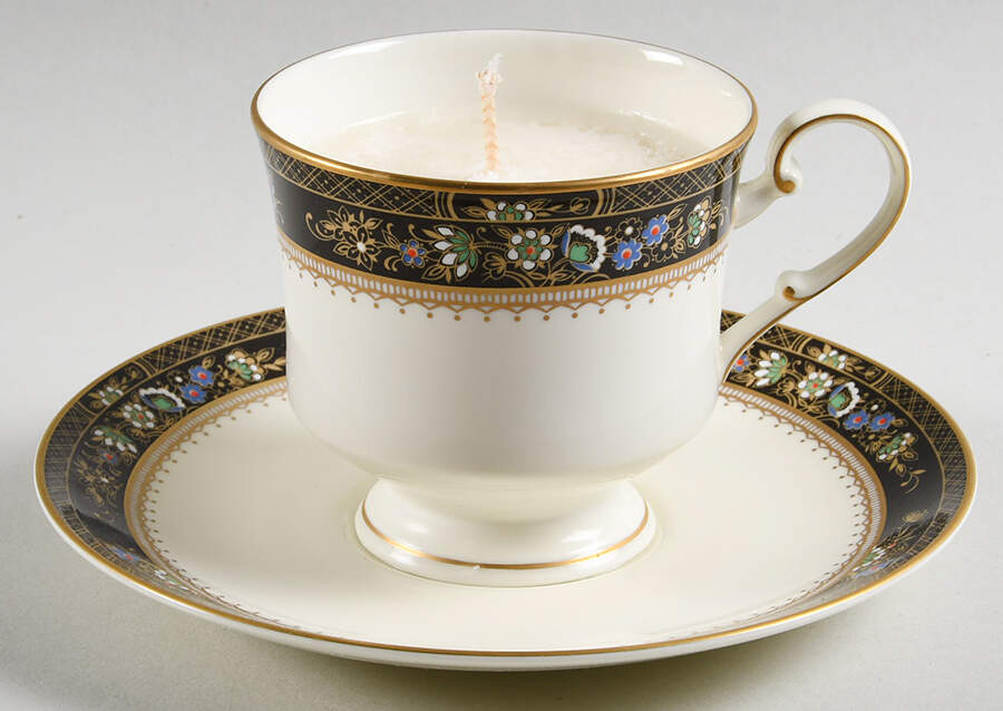 Twilight Scented Cup & Saucer Candle-Vanilla  HC by Mikasa-1