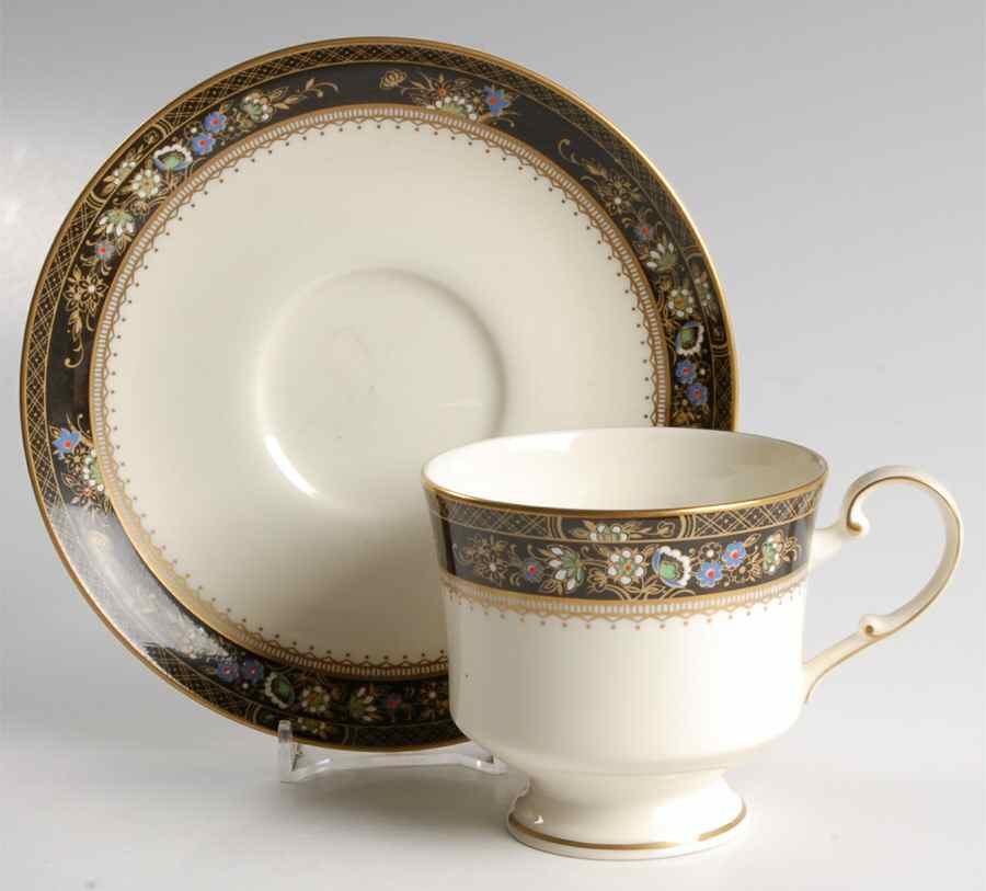 Twilight Footed Cup & Saucer Set by Mikasa-1