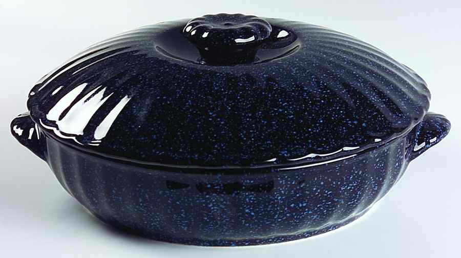 Ultrastone Black Granite 1.5 Qt Round Covered Casserole by Mikasa-1