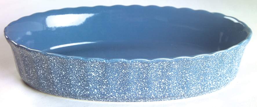 Ultrastone Country Blue 10" Oval Baker by Mikasa-1