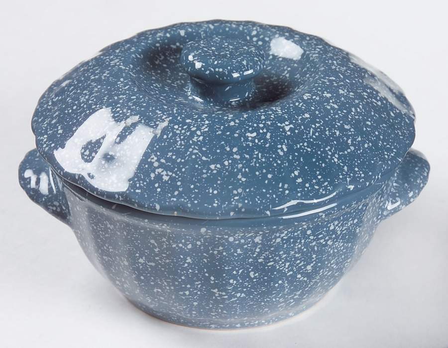 Ultrastone Country Blue Individual Casserole & Lid by Mikasa-1