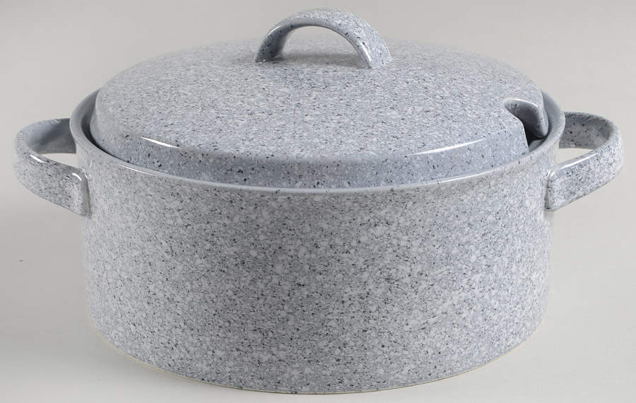 Ultrastone Grey Tureen &  Lid by Mikasa-1