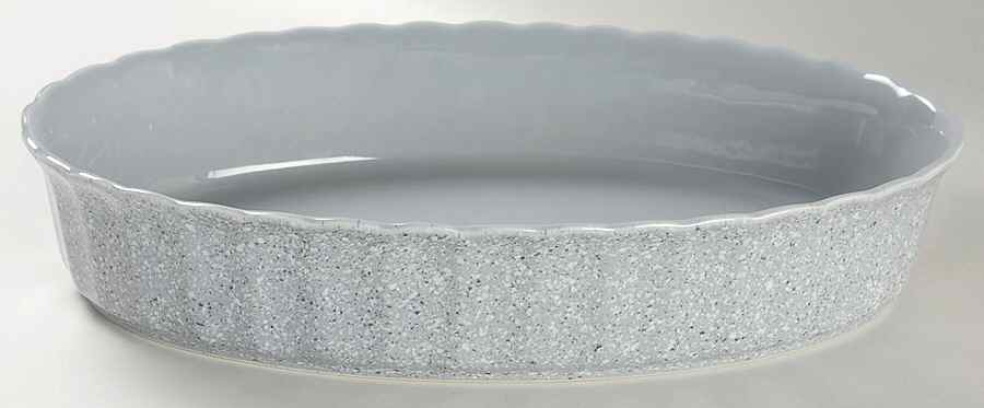Ultrastone Grey 12'' Oval Baker by Mikasa-1