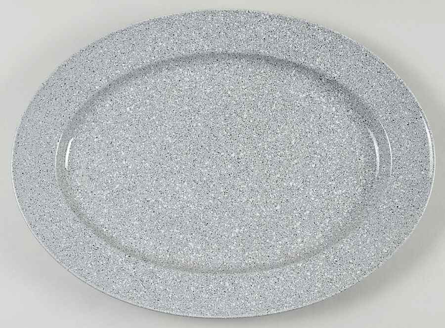 Ultrastone Grey 15" Oval Serving Platter by Mikasa-1