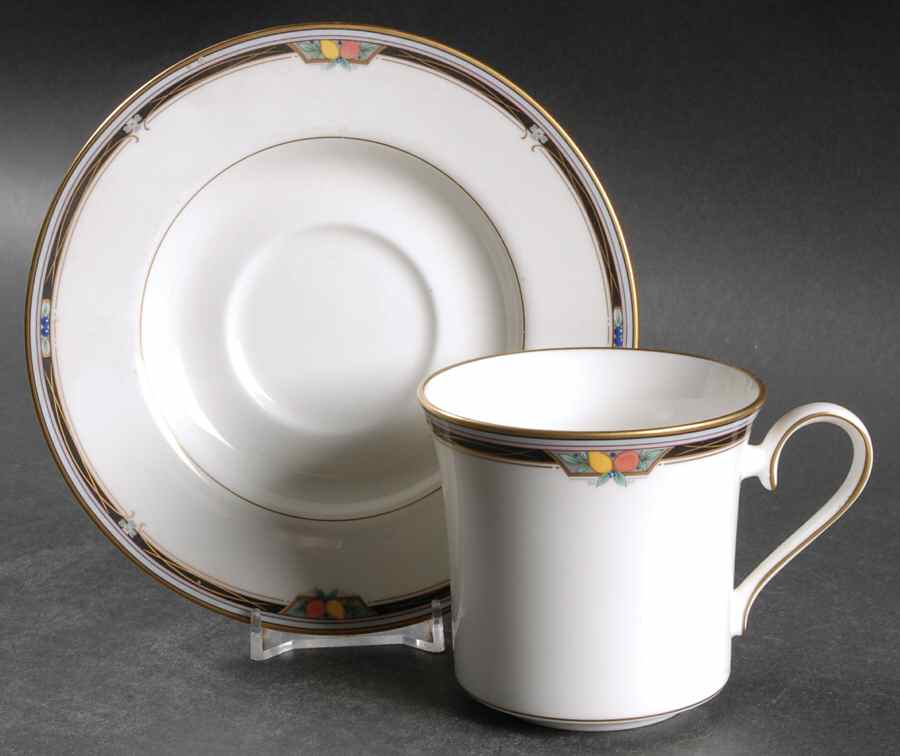 Valencia Flat Cup & Saucer Set by Mikasa-1