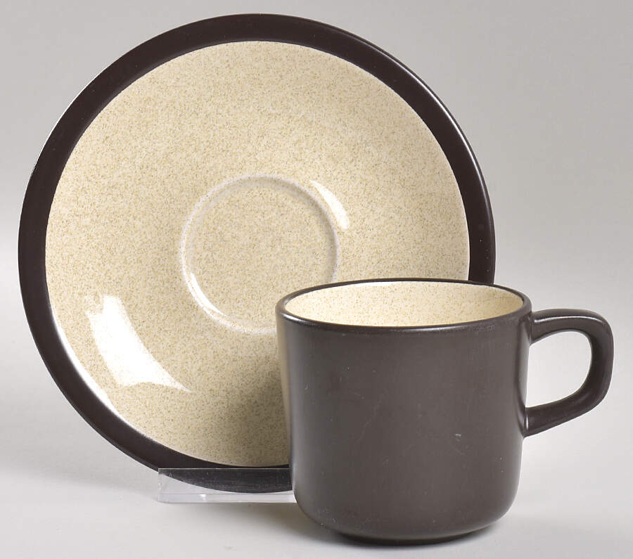 Vanilla Flat Cup & Saucer Set by Mikasa-1