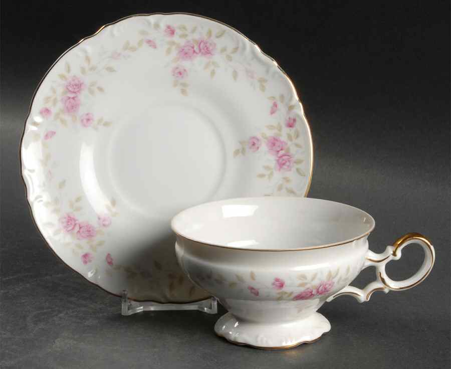 Vendome Footed Cup & Saucer Set by Mikasa-1