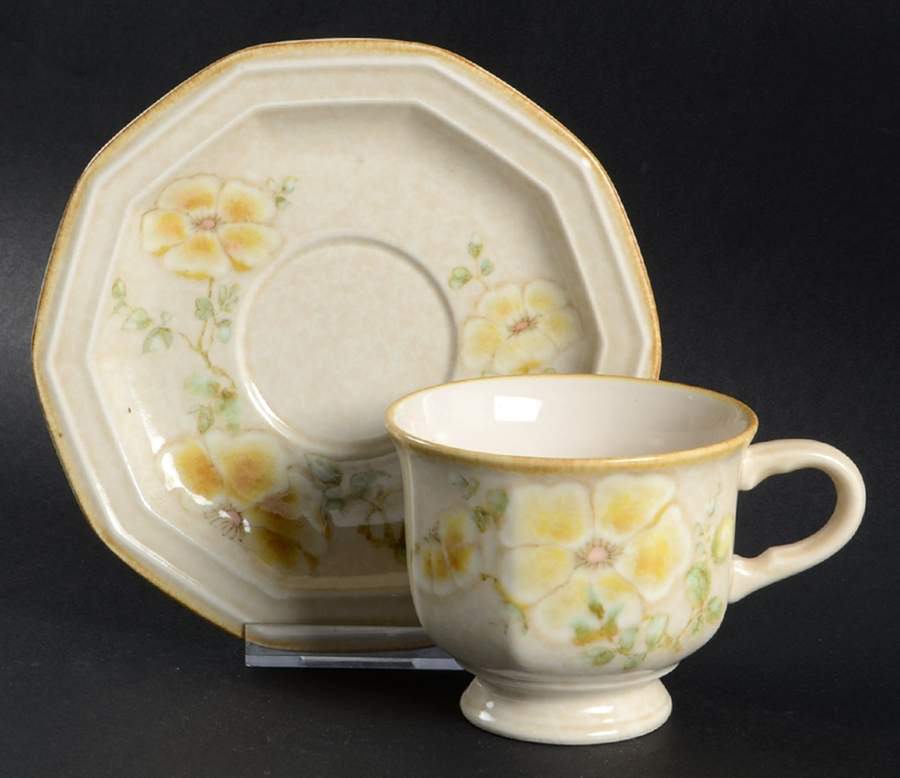 Venezia Footed Cup & Saucer Set by Mikasa-1