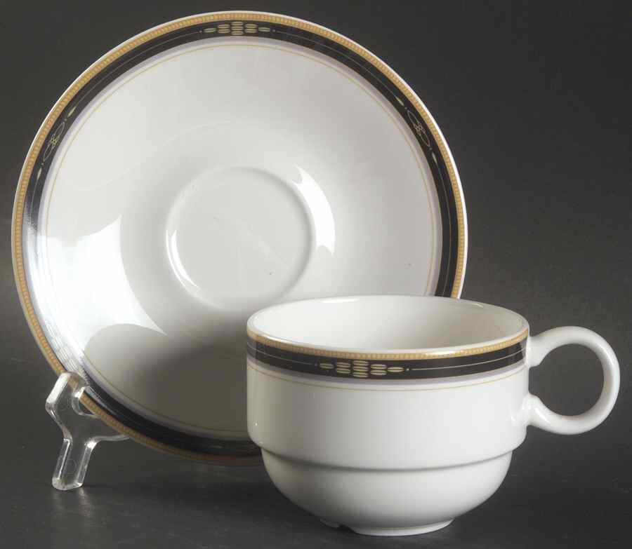 Venice Flat Cup & Saucer Set by Mikasa-1