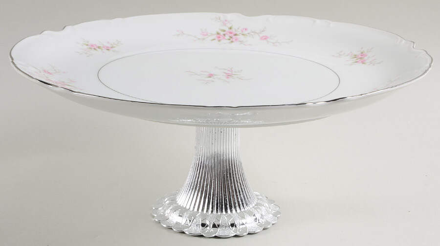 Versailles Cake Stand with 4"-5" Metal Pedestal  Hc by Mikasa-1