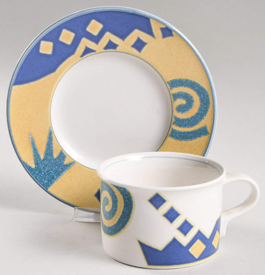 Verve Flat Cup & Saucer Set by Mikasa-1