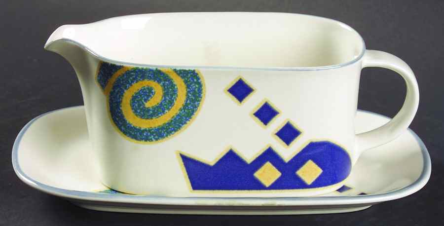 Verve Gravy Boat & Underplate (Relish/Butter) by Mikasa-1
