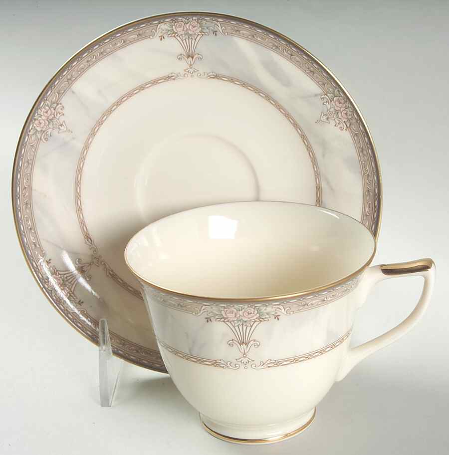 Venetian Sky Footed Cup & Saucer Set by Mikasa-1