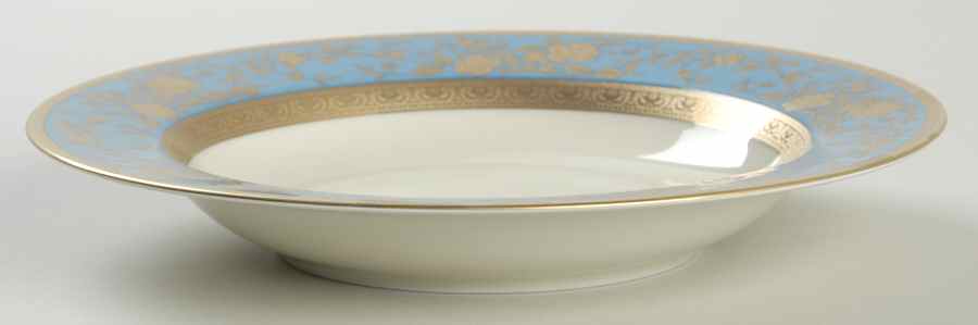 Victorian Blue Rim Soup Bowl by Mikasa-1