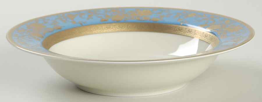 Victorian Blue Rim Fruit/Dessert (Sauce) Bowl by Mikasa-1
