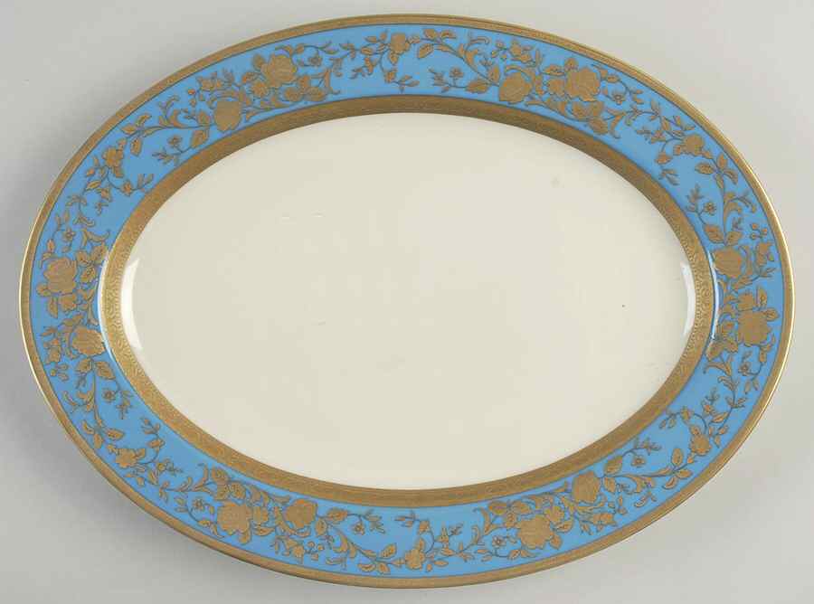 Victorian Blue 14" Oval Serving Platter by Mikasa-1