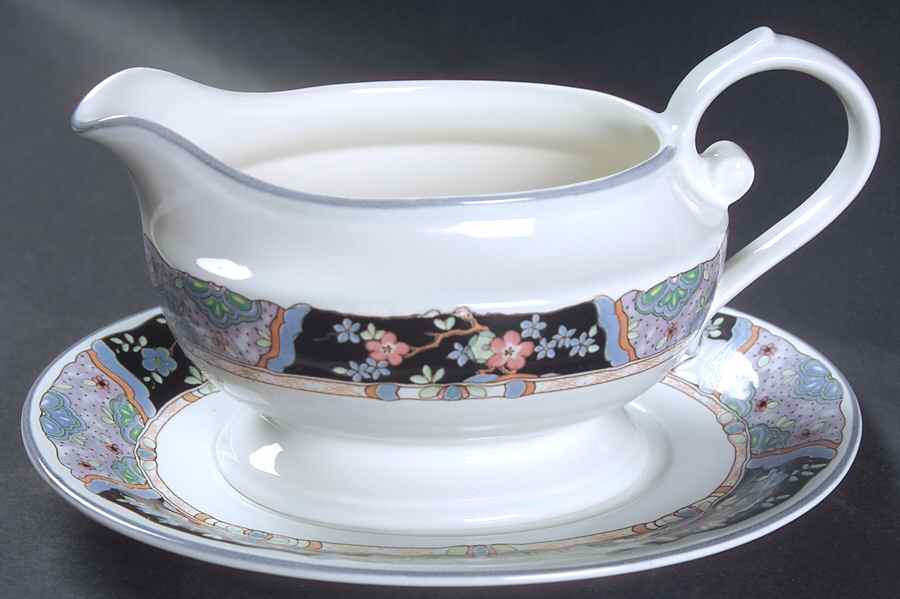 Villa Brunella Gravy Boat & Underplate by Mikasa-1