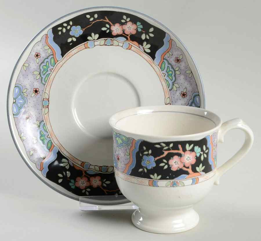 Villa Brunella Footed Cup & Saucer Set by Mikasa-1