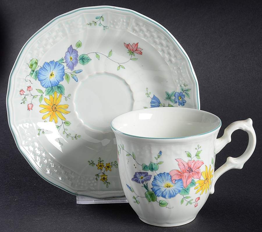Victoria Flat Cup & Saucer Set by Mikasa-1
