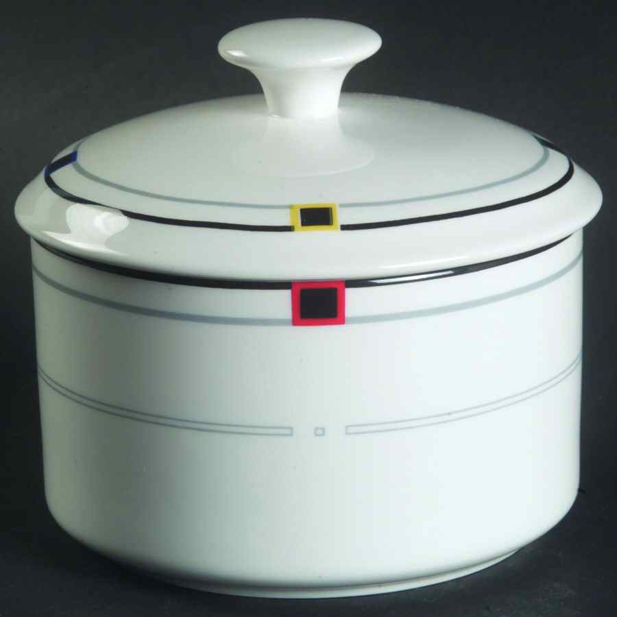 Vintage Circle Sugar Bowl & Lid by Mikasa-1
