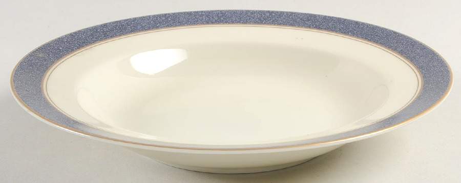 Viceroy Lapis Blue Rim Soup Bowl by Mikasa-1