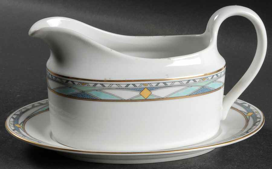 Vintage Gold Gravy Boat & Underplate by Mikasa-1