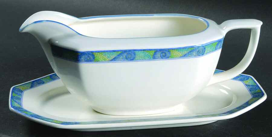 Villagio Gravy Boat & Underplate/Relish by Mikasa-1
