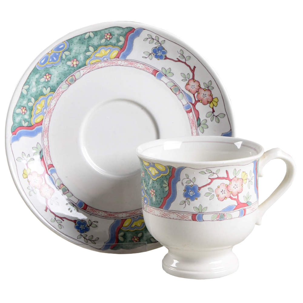 Villa Medici Footed Cup & Saucer Set by Mikasa-1