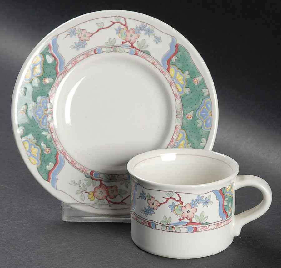 Villa Medici Flat Demitasse Cup & Saucer Set by Mikasa-1
