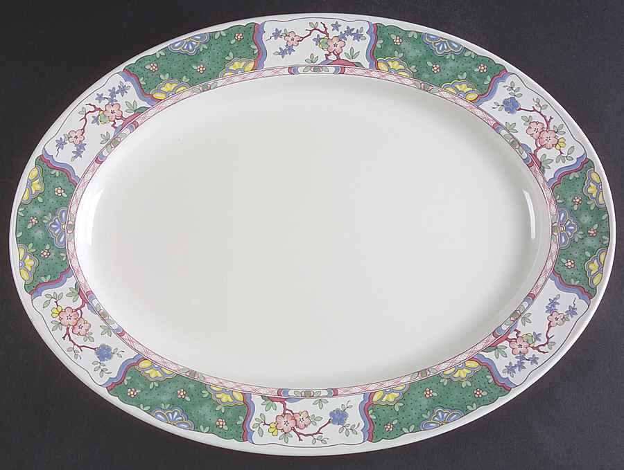 Villa Medici 15" Oval Serving Platter by Mikasa-1