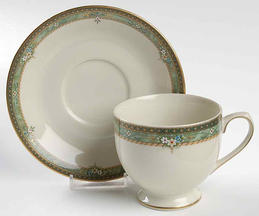 Victorian Manor Footed Cup & Saucer Set by Mikasa-1