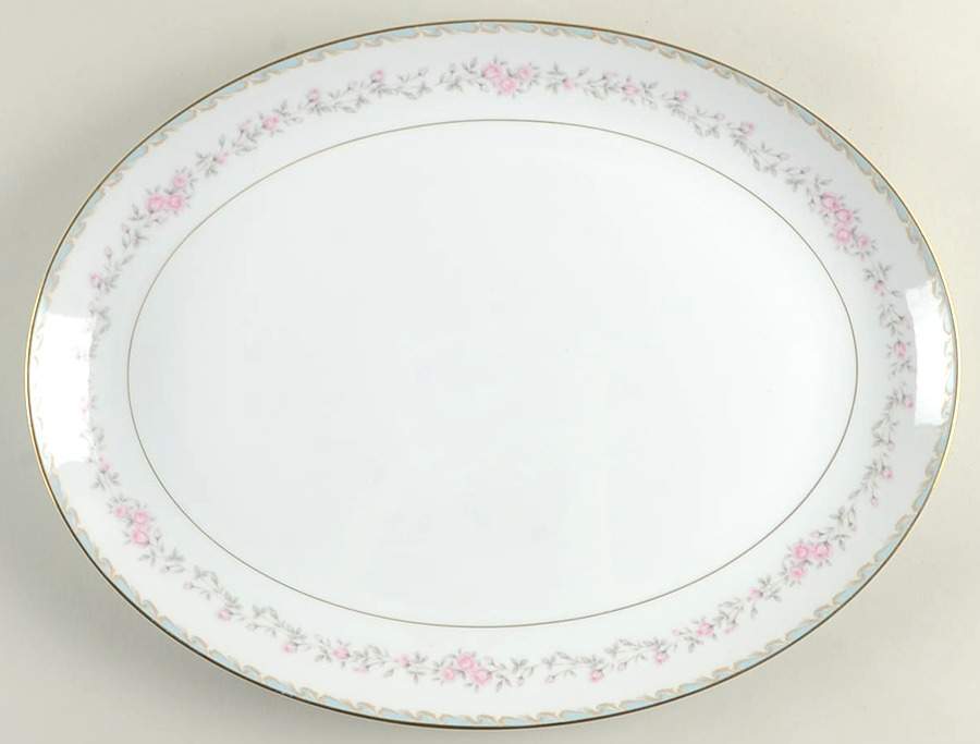 Vincente 16" Oval Serving Platter by Mikasa-1