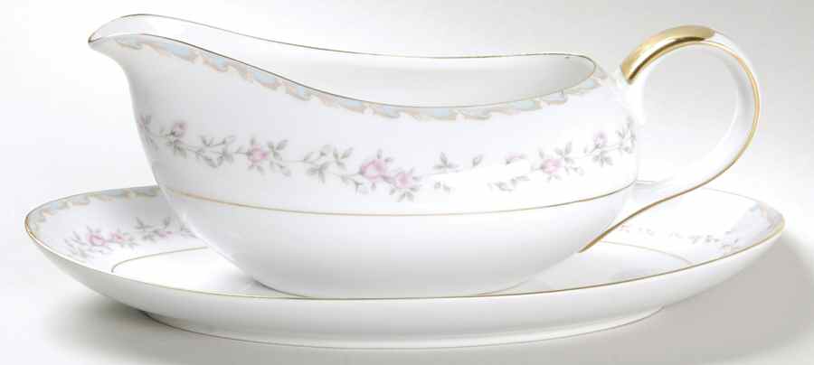 Vincente Gravy Boat & Underplate/Relish by Mikasa-1