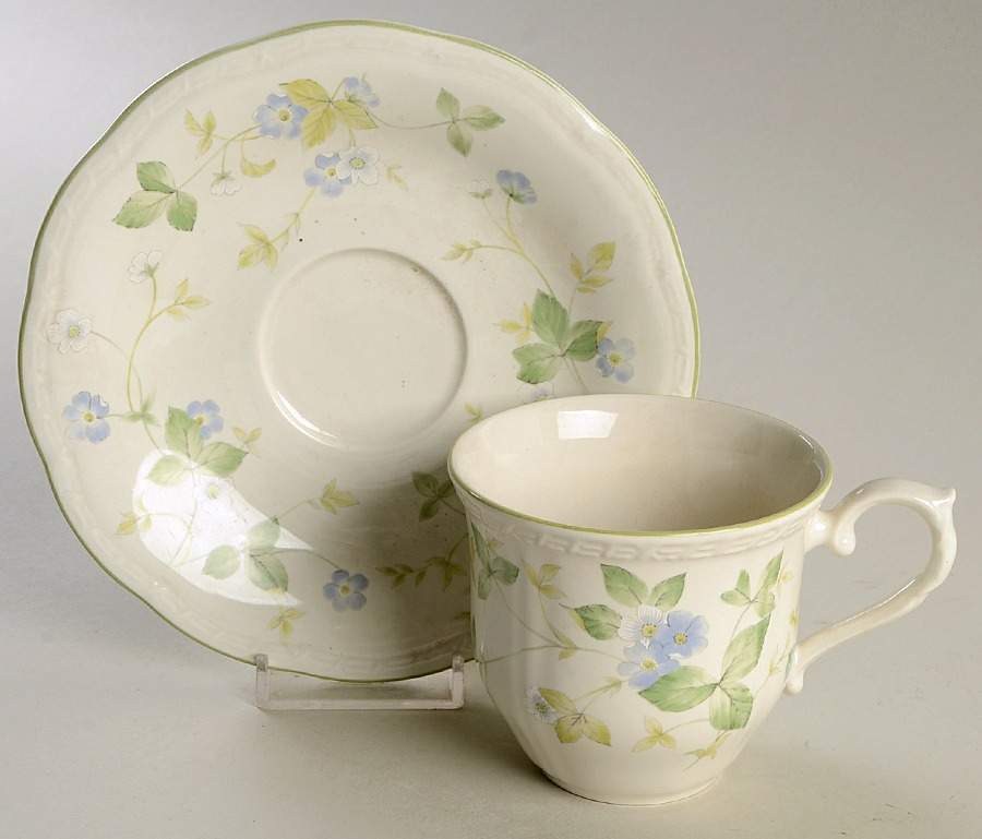 Violetta Flat Cup & Saucer Set by Mikasa-1