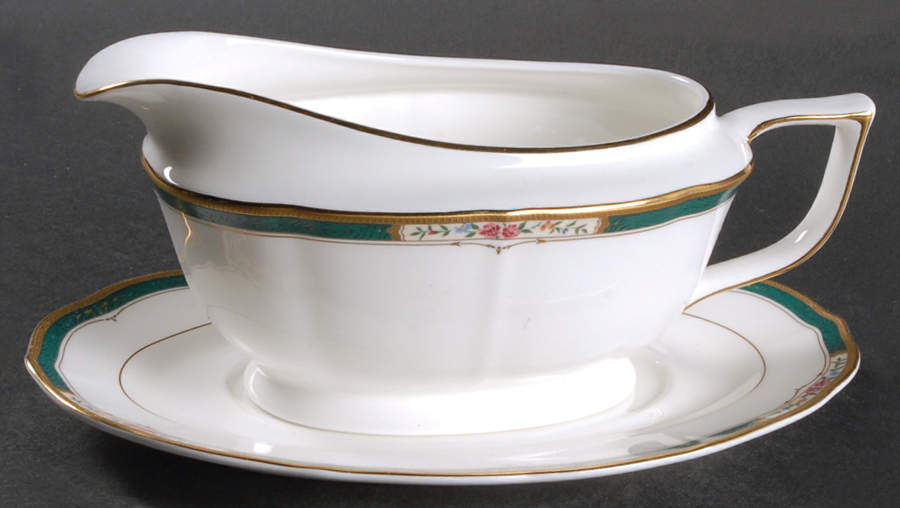 Victorian Rose Gravy Boat & Underplate by Mikasa-1
