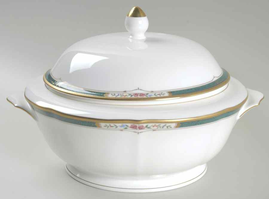 Victorian Rose Round Covered Vegetable by Mikasa-1