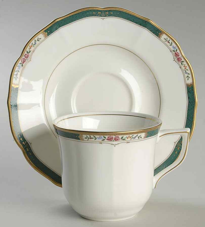 Victorian Rose Flat Cup & Saucer Set by Mikasa-1
