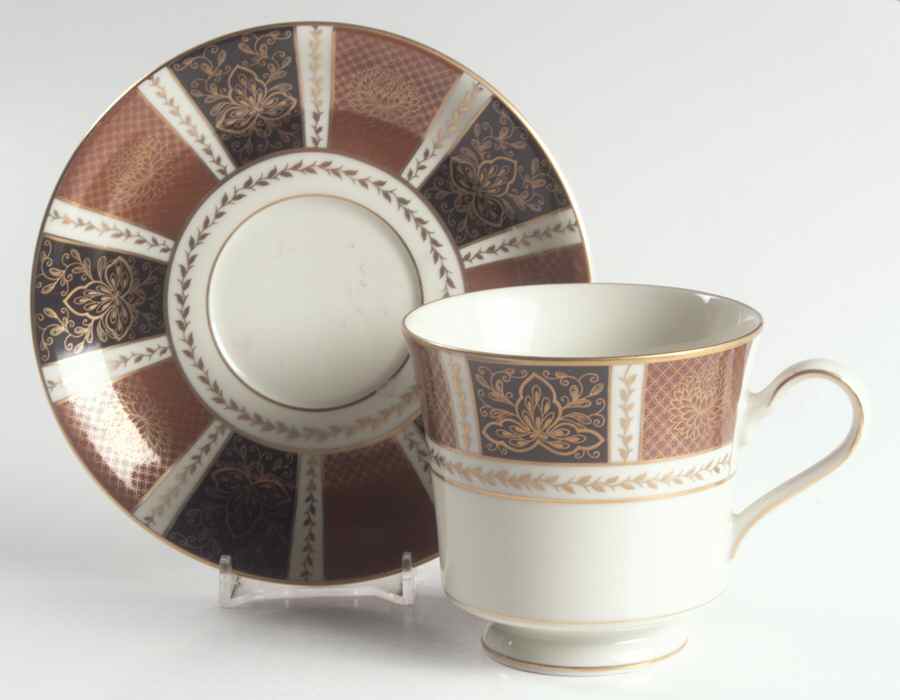 Villa Trianon Cinnabar Footed Cup & Saucer Set by Mikasa-1