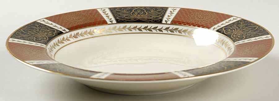 Villa Trianon Cinnabar Rim Soup Bowl by Mikasa-1