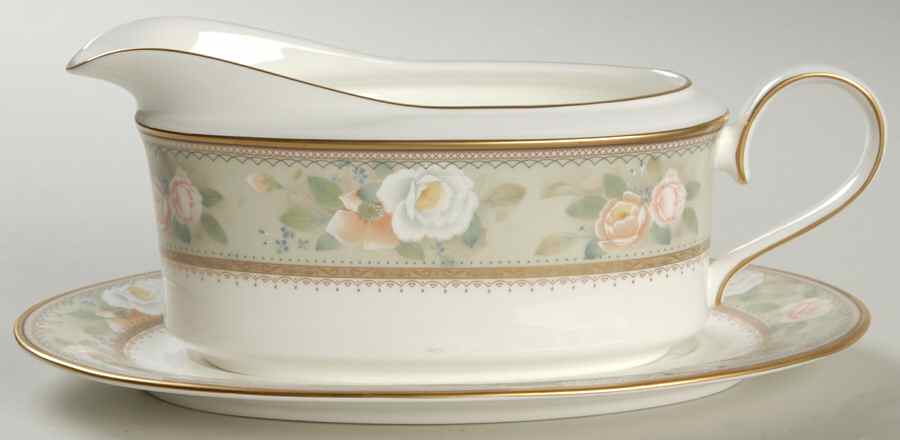Victorian Tradition Gravy Boat & Underplate by Mikasa-1