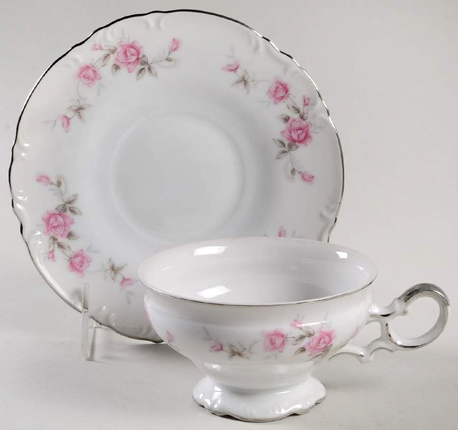 Vivian Footed Cup & Saucer Set by Mikasa-1